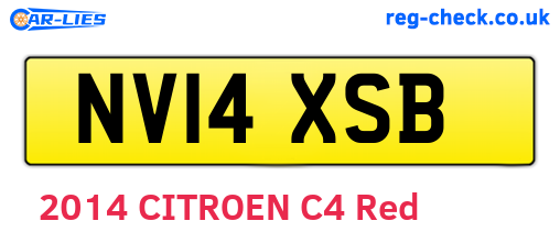NV14XSB are the vehicle registration plates.