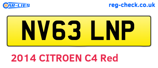 NV63LNP are the vehicle registration plates.