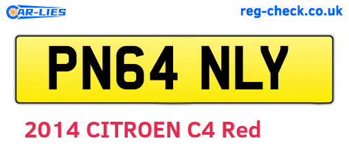 PN64NLY are the vehicle registration plates.