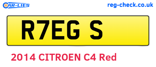 R7EGS are the vehicle registration plates.