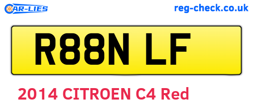 R88NLF are the vehicle registration plates.