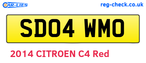 SD04WMO are the vehicle registration plates.