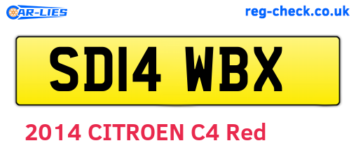 SD14WBX are the vehicle registration plates.