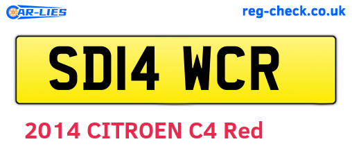 SD14WCR are the vehicle registration plates.