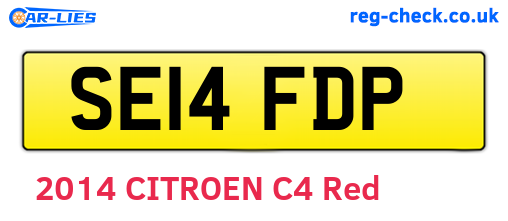 SE14FDP are the vehicle registration plates.