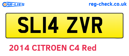 SL14ZVR are the vehicle registration plates.