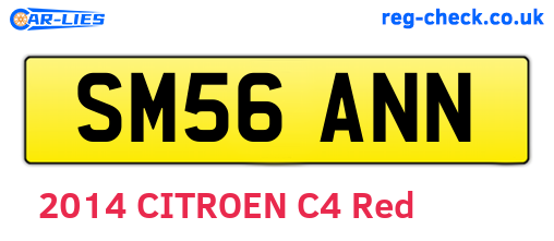 SM56ANN are the vehicle registration plates.