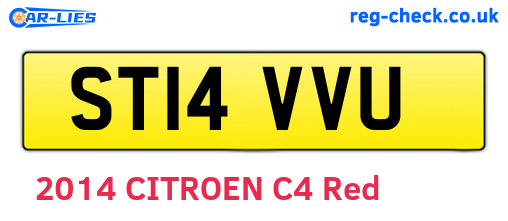 ST14VVU are the vehicle registration plates.