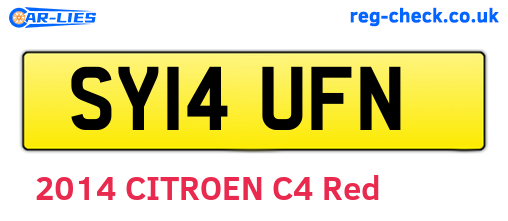 SY14UFN are the vehicle registration plates.