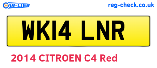 WK14LNR are the vehicle registration plates.