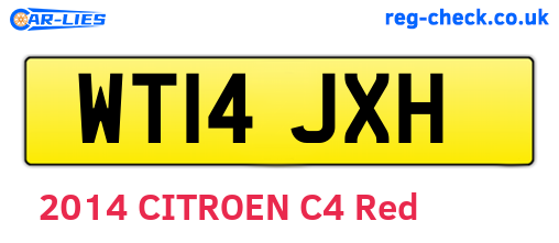 WT14JXH are the vehicle registration plates.
