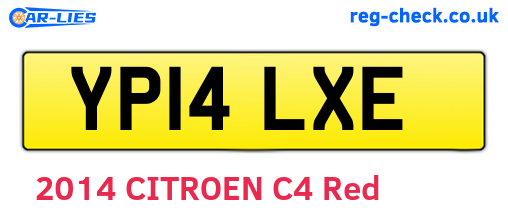 YP14LXE are the vehicle registration plates.