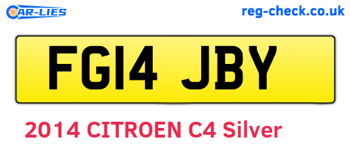 FG14JBY are the vehicle registration plates.