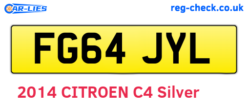 FG64JYL are the vehicle registration plates.