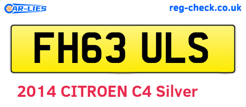 FH63ULS are the vehicle registration plates.