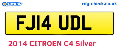 FJ14UDL are the vehicle registration plates.