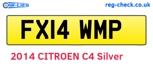 FX14WMP are the vehicle registration plates.