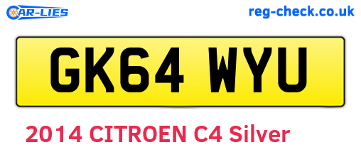 GK64WYU are the vehicle registration plates.