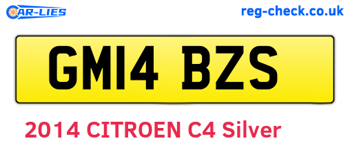 GM14BZS are the vehicle registration plates.