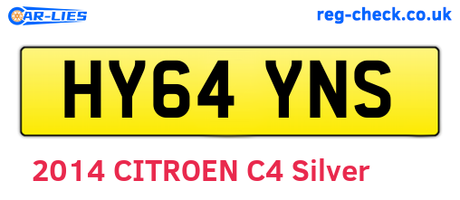 HY64YNS are the vehicle registration plates.