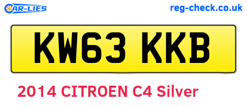 KW63KKB are the vehicle registration plates.
