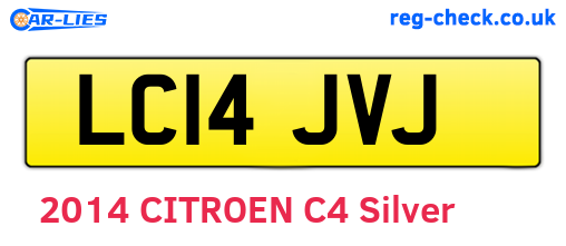 LC14JVJ are the vehicle registration plates.