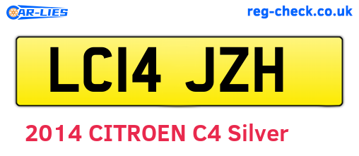 LC14JZH are the vehicle registration plates.
