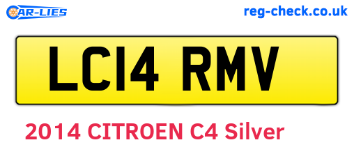 LC14RMV are the vehicle registration plates.