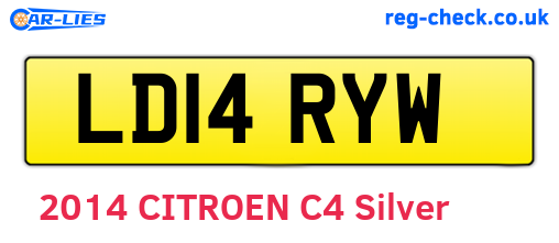 LD14RYW are the vehicle registration plates.