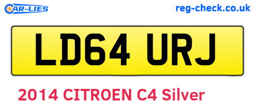 LD64URJ are the vehicle registration plates.
