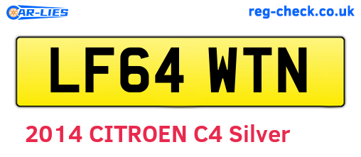 LF64WTN are the vehicle registration plates.