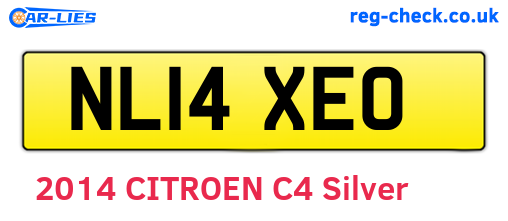 NL14XEO are the vehicle registration plates.