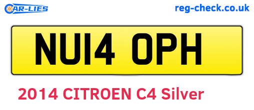 NU14OPH are the vehicle registration plates.
