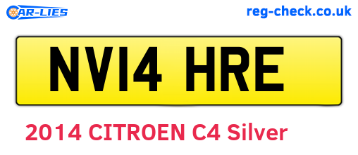 NV14HRE are the vehicle registration plates.
