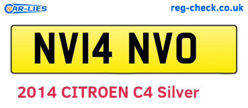 NV14NVO are the vehicle registration plates.