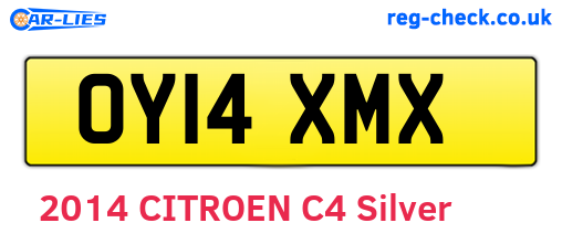 OY14XMX are the vehicle registration plates.