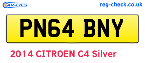 PN64BNY are the vehicle registration plates.