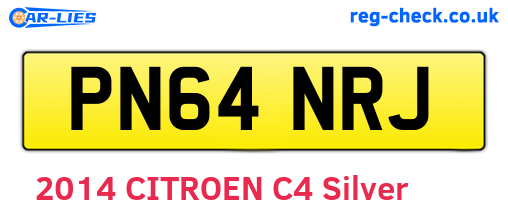 PN64NRJ are the vehicle registration plates.