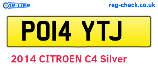 PO14YTJ are the vehicle registration plates.