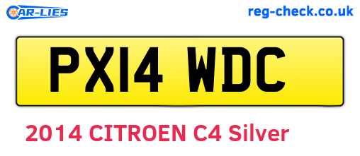 PX14WDC are the vehicle registration plates.