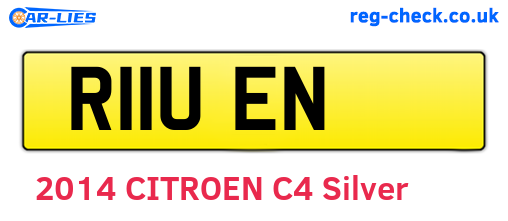 R11UEN are the vehicle registration plates.