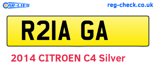 R21AGA are the vehicle registration plates.