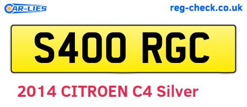 S400RGC are the vehicle registration plates.