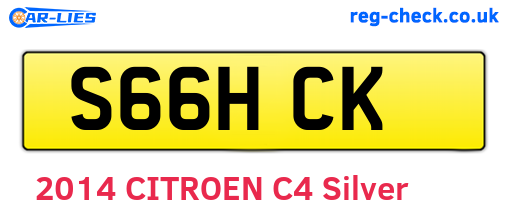 S66HCK are the vehicle registration plates.