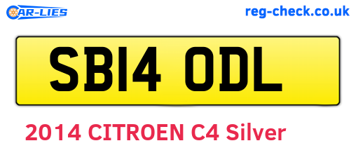 SB14ODL are the vehicle registration plates.