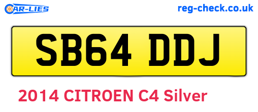SB64DDJ are the vehicle registration plates.