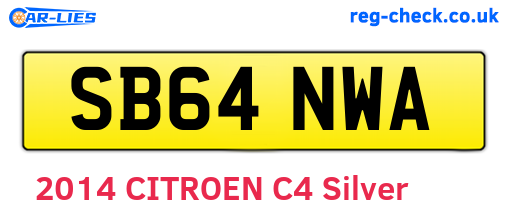 SB64NWA are the vehicle registration plates.