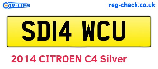 SD14WCU are the vehicle registration plates.