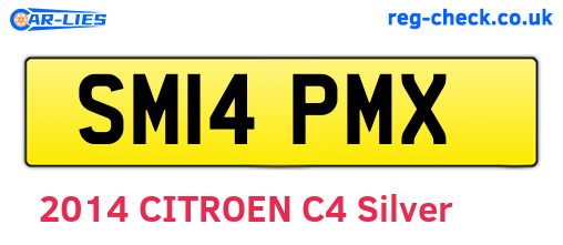 SM14PMX are the vehicle registration plates.