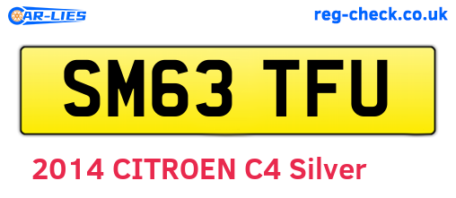 SM63TFU are the vehicle registration plates.